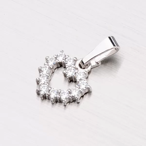 Strieborné srdce so zirkónmi MPN4955