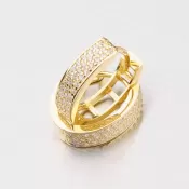 Zlaté ovály so zirkónmi 143-1845