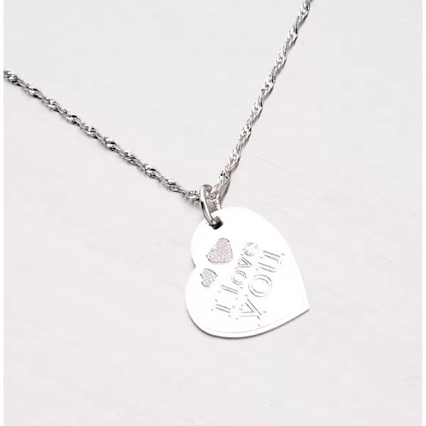 Strieborný prívesok - I LOVE YOU GAB-008F05-TPZG