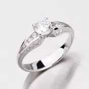 Dámsky prsteň z bieleho zlata so zirkónmi GZ2103B