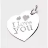 Strieborný prívesok - I LOVE YOU GAB-008F05-TPZG