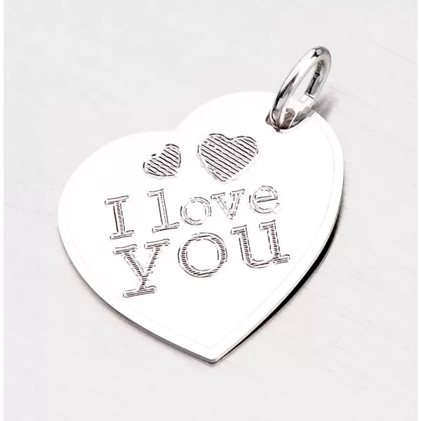 Strieborný prívesok - I LOVE YOU GAB-008F05-TPZG
