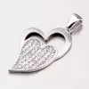 Strieborné srdce so zirkónmi ZS-023-OKS