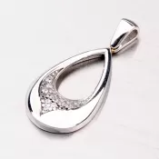 Prívesok v tvare slzy zo striebra ZS-044P-OKS