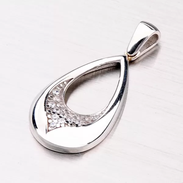 Prívesok v tvare slzy zo striebra ZS-044P-OKS