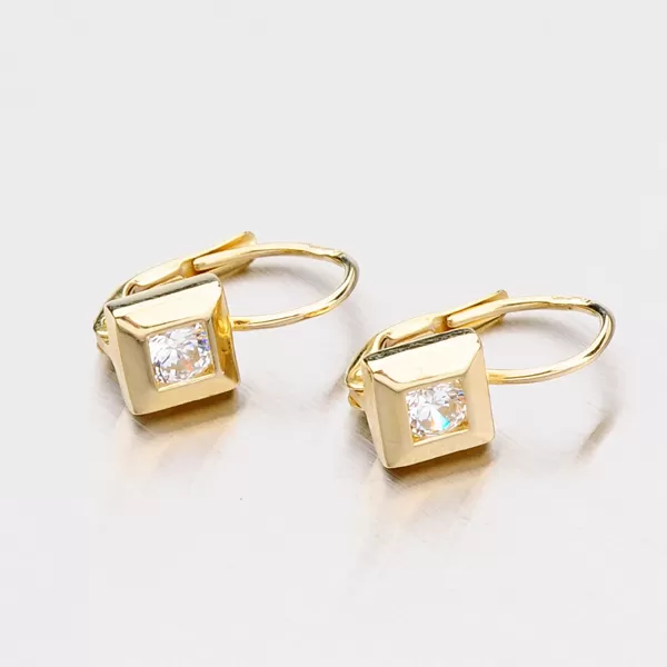 Zlaté náušnice so zirkónmi 683P-120202