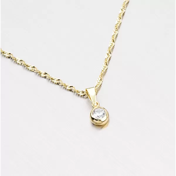 Zlatý prívesok so zirkónom 682P-130321