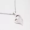 Strieborné srdce so zirkónmi ZS-023-OKS