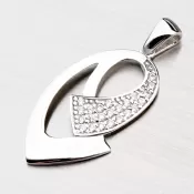 Prívesok zo striebra so zirkónmi ZS-010P-OKS