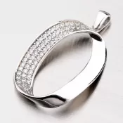 Strieborný prívesok so zirkónmi ZS-102P-OKS