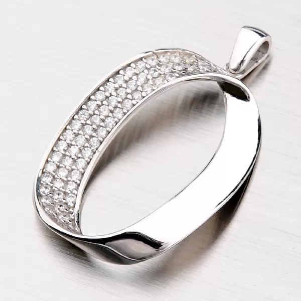 Strieborný prívesok so zirkónmi ZS-102P-OKS