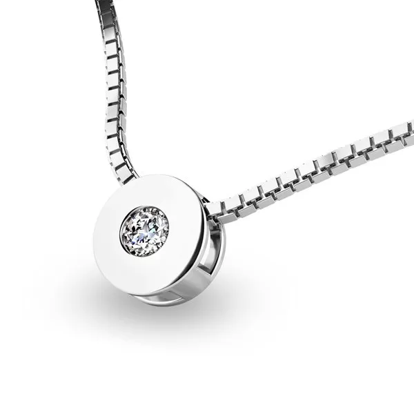 Zlatý prívesok z bieleho zlata 10912-B-ZIR