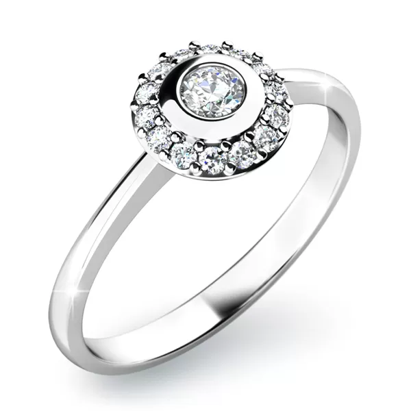 Zásnubný prsteň s diamantmi ZP-10799D