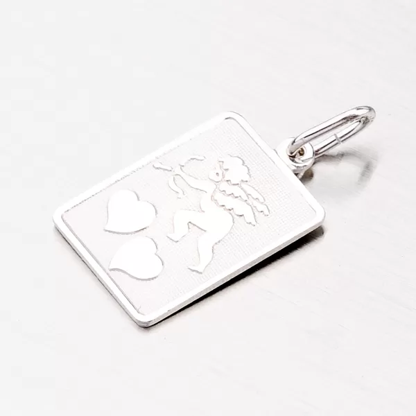 Strieborný prívesok - doštička s amorkom M54610