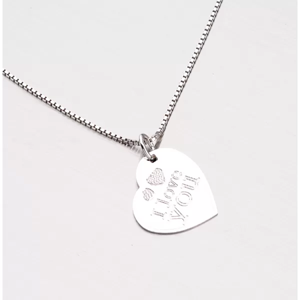 Strieborný prívesok - I LOVE YOU GAB-008F05-TPZG