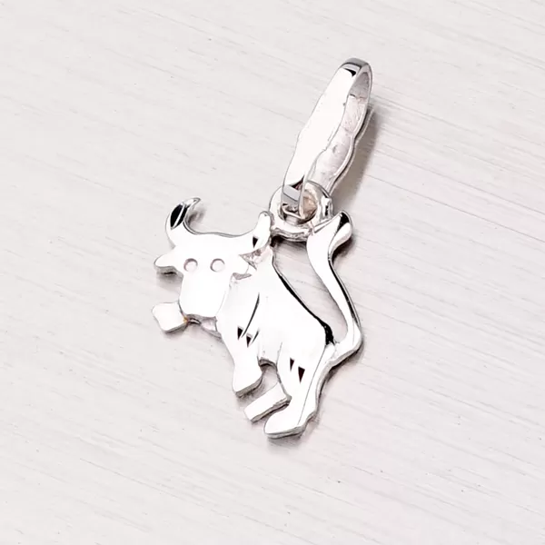 Prívesok z bieleho zlata - Býk 43-2072-04