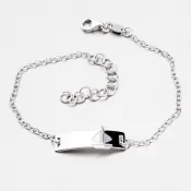 Strieborný náramok s doštičkou a plachetnicou B1402441-1507-SLX