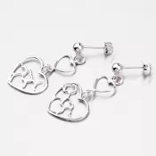 Visiace náušnice so srdiečkami E1700714-0331