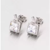 Strieborné náušnice so zirkónmi AE1063