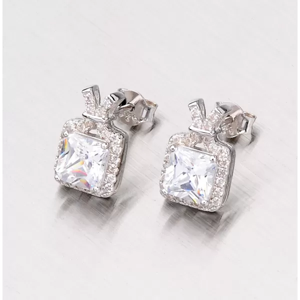 Strieborné náušnice so zirkónmi AE1063