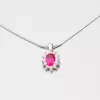 Strieborný prívesok s rubínom YNG3074