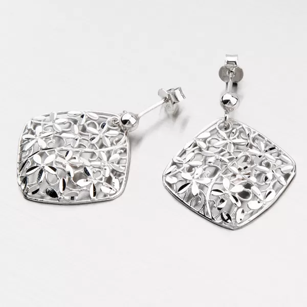 Visiace strieborné náušnice E1300414-2142-SLX