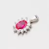 Strieborný prívesok s rubínom YNG3074