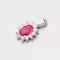 Strieborný prívesok s rubínom YNG3074