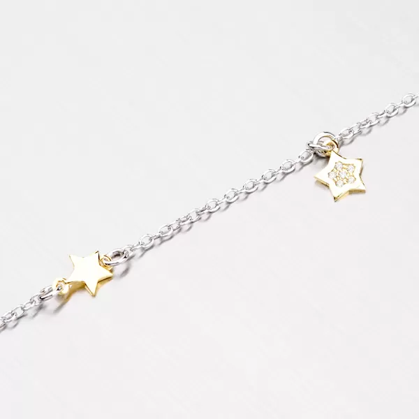 Dámsky náramok strieborný 925 prívesky a zirkóny B1600311-0331-SLX