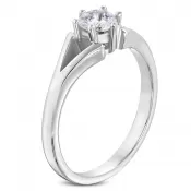 Prsteň z ocele so zirkónom GRCZ078