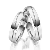 Svadobné obrúčky oceľový zirkón SP-ES-017