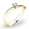 Zásnubný prsteň biele zlato 585/1000 prírodný diamant 0,052 ct G/SI ZP-10841D