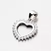 Strieborné srdce so zirkónmi X6AALP2985-RD-FCZ