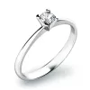 Zásnubný prsteň biele zlato 585/1000 prírodný diamant 0,075 ct G/SI ZP-10820D