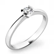 Zásnubný prsteň biele zlato 585/1000 prírodný diamant 0,060 ct G/SI ZP-10840D