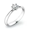Zásnubný prsteň biele zlato 585/1000 prírodný diamant 0,155 ct G/SI ZP-10819D