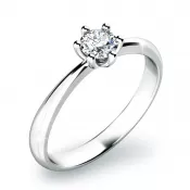 Zásnubný prsteň biele zlato 585/1000 prírodný diamant 0,155 ct G/SI ZP-10819D