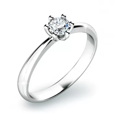 Zásnubný prsteň biele zlato 585/1000 prírodný diamant 0.155 ct G/SI ZP-10819D