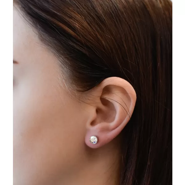 Strieborné náušnice pecka s kryštálmi Swarovski AB efekt okrúhle 31113.2