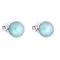Strieborné náušnice pecka so svetlo modrou matnou Swarovski perlou 31142.3