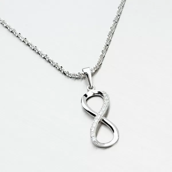 Prívesok nekonečno so zirkónmi P1700172-1905-SLX