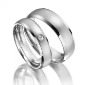 Oceľové snubné prstene so zirkónom SP-ES-013