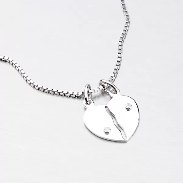 Strieborný prívesok - Srdiečka pre zamilovaných M5527A