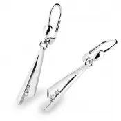 Dámske náušnice biele zlato 585/1000 prírodný diamant 0,056 ct G/SI visiace diamanty 10865-B-DIA