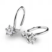 Dámske náušnice biele zlato 585/1000 prírodný diamant 0,310 ct G/SI visiace diamanty 10885-B-DIA