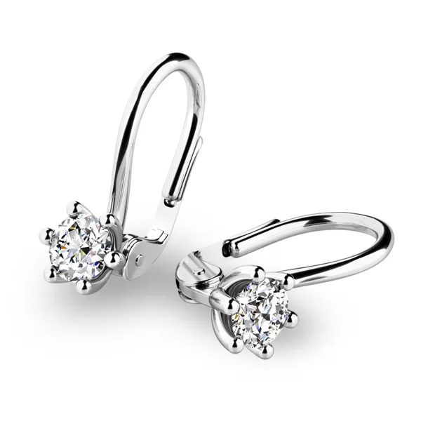 Dámske náušnice biele zlato 585/1000 prírodný diamant 0,310 ct G/SI visiace diamanty 10885-B-DIA