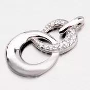 Strieborný prívesok so zirkónmi ZS-011/P-OKS