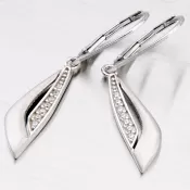 Dámske náušnice striebro 925 zirkón - kvapky ZS-075/E-OKS