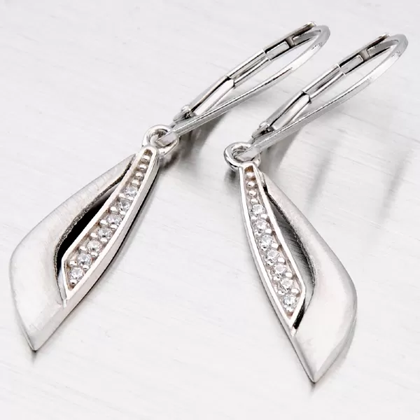 Dámske náušnice striebro 925 zirkón - kvapky ZS-075/E-OKS