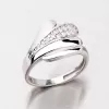 Strieborný prsteň so zirkónmi HK-513-OKS